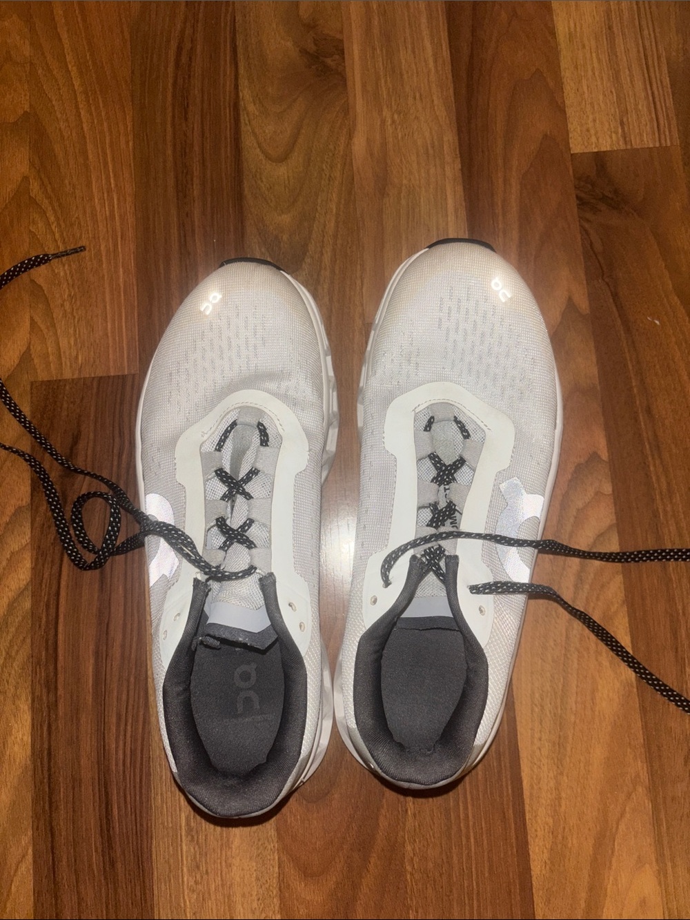 On Running Cloudmonster Women's White and Gray Athletic Running Shoes